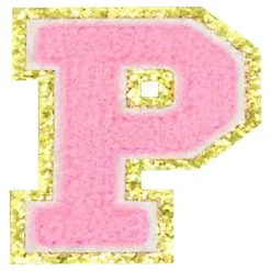Tygmärke Bokstäver Rosa