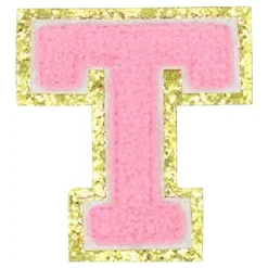 Tygmärke Bokstäver Rosa