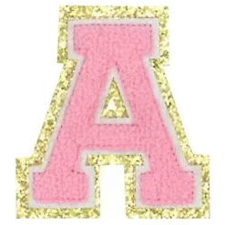 Tygmärke Bokstäver Rosa