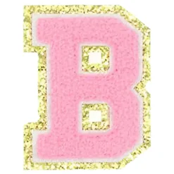 Tygmärke Bokstäver Rosa