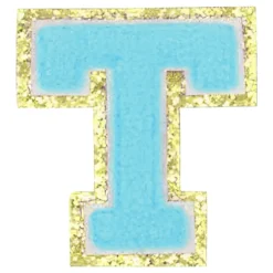 Tygmärke Bokstäver Turkos