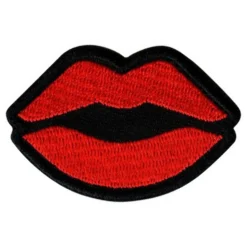 Tygmärke Emoji Läppar
