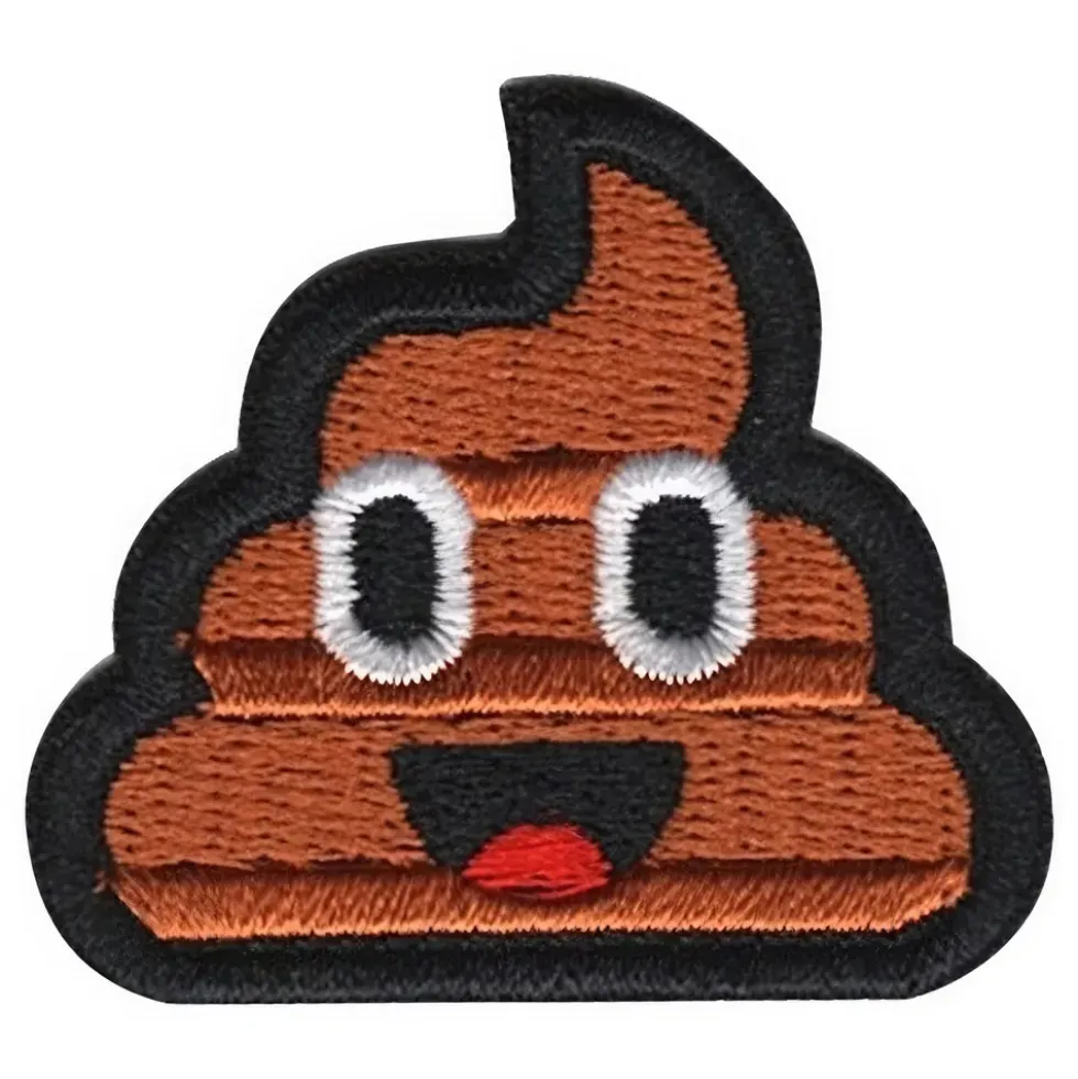 Tygmärke Emoji Pile of Poo