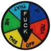 Tygmärke FUCK Off Wheel