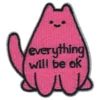 Tygmärke Katt Everything Will Be OK