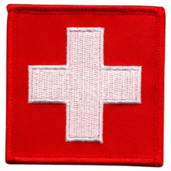 Tygmärke Sjukvård Vitt Kors First Aid