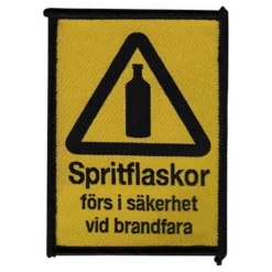 Tygmärke Spritflaskor Till Säkerhet