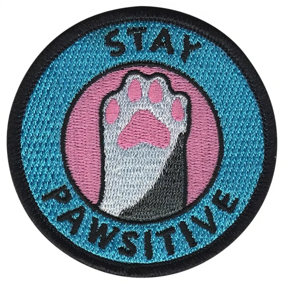 Tygmärke Stay Pawsitive