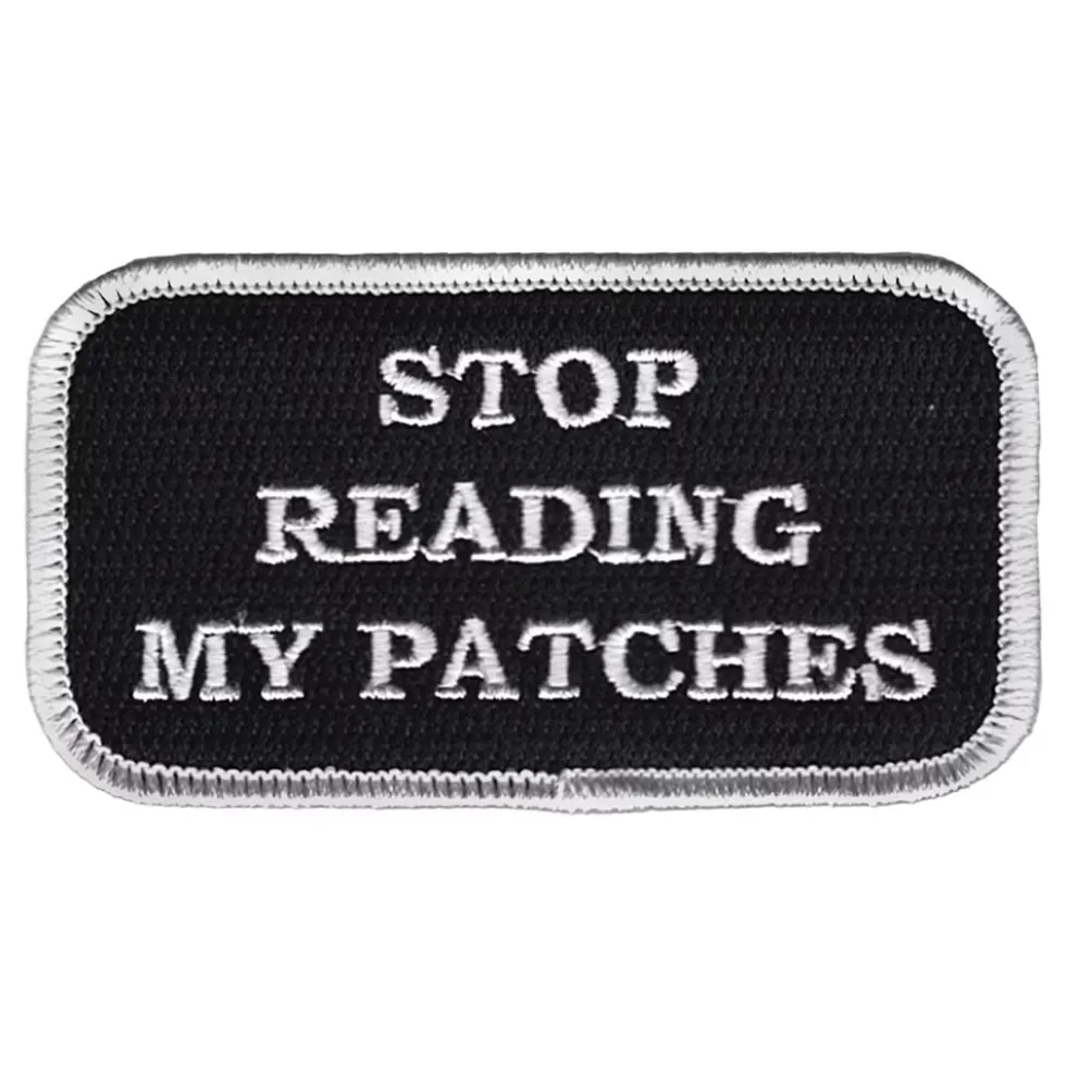 Tygmärke Stop Reading My Patches