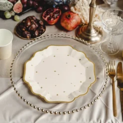 Underläggstallrik Transparent med Pärlor