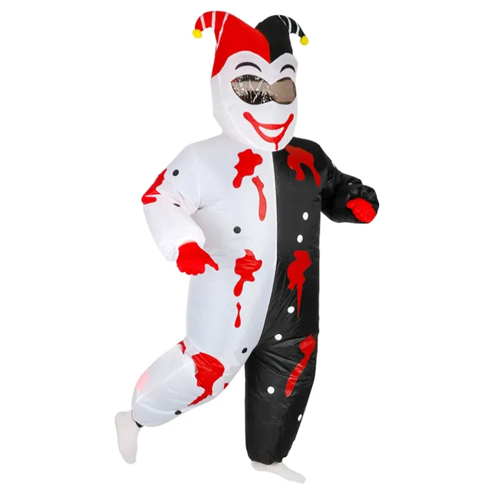 Uppblåsbar Blodig Joker Maskeraddräkt