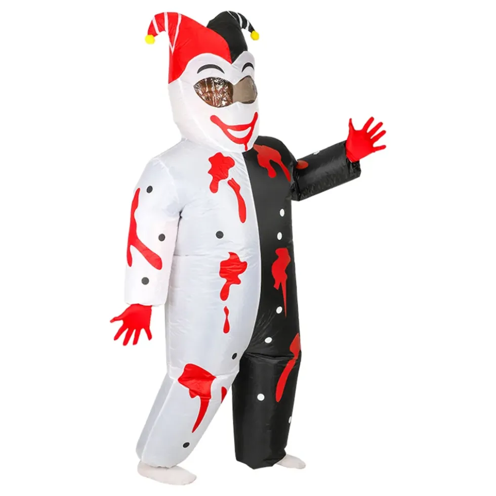 Uppblåsbar Blodig Joker Maskeraddräkt