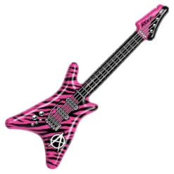Uppblåsbar Elgitarr Zebra Rosa