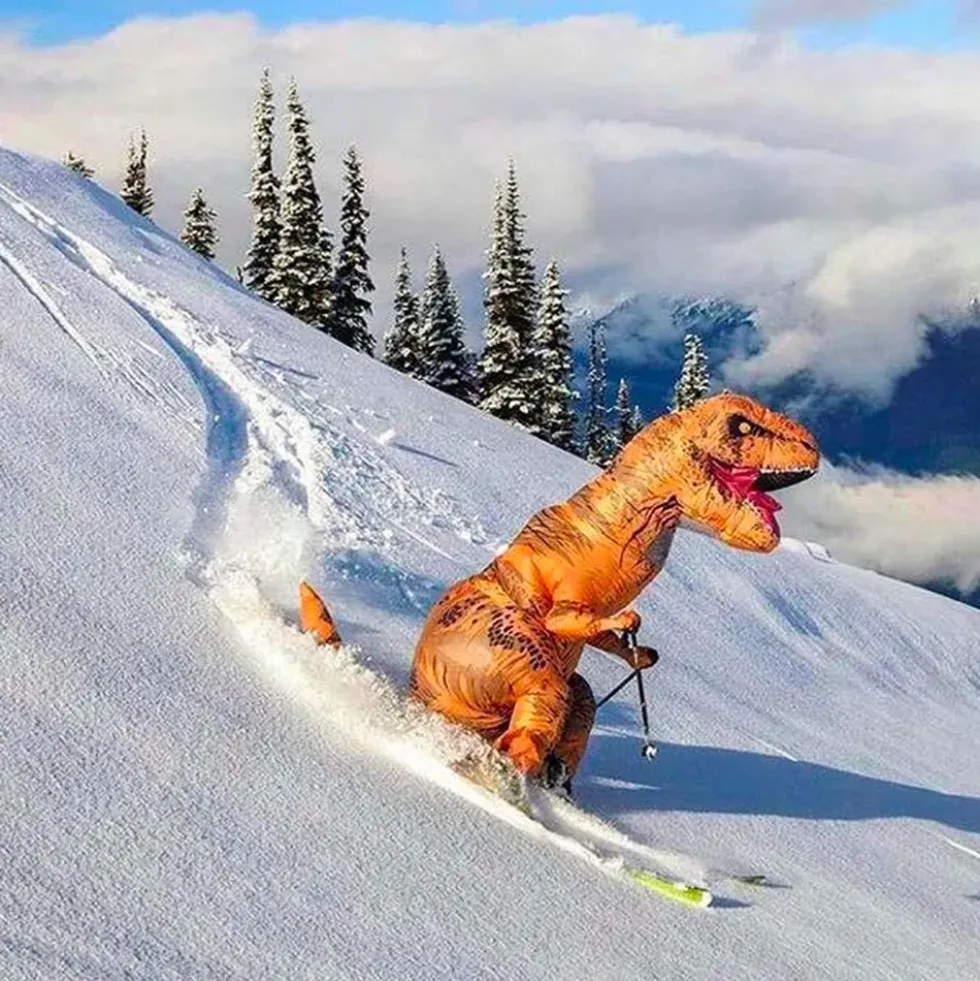 Uppblåsbar T-Rex Deluxe Maskeraddräkt