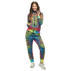 UV Leopard Träningsoverall Dam Maskeraddräkt