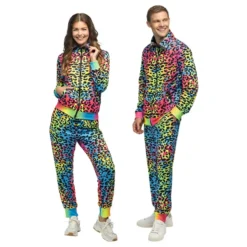 UV Leopard Träningsoverall Dam Maskeraddräkt
