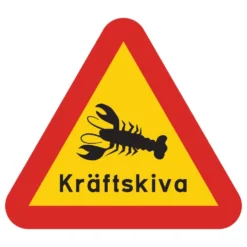 Varningsskylt Kräftskiva