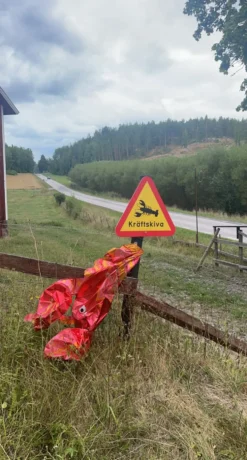 Varningsskylt Kräftskiva