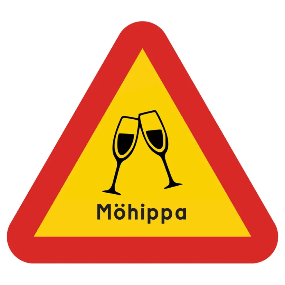 Varningsskylt Möhippa/Svensexa