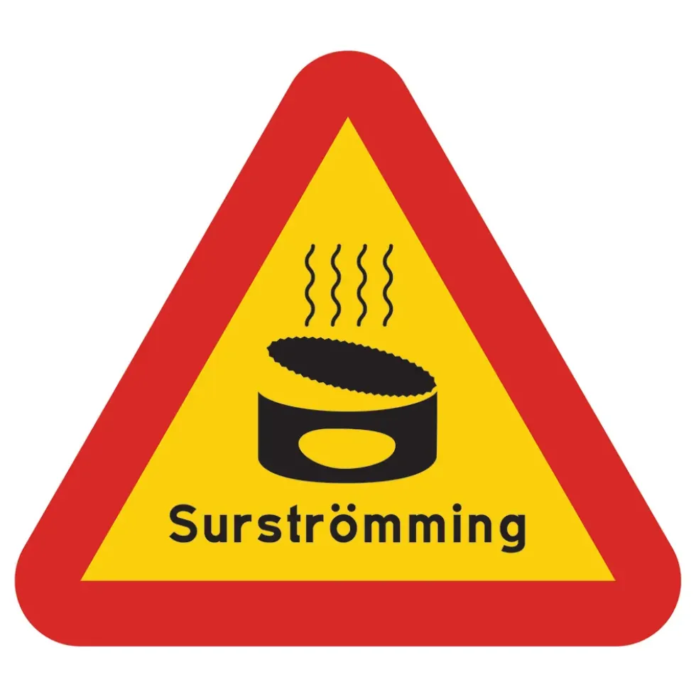 Varningsskylt Surströmming