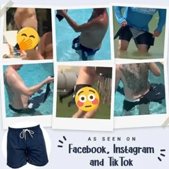 Vattenlösliga Badshorts Blå
