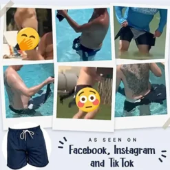Vattenlösliga Badshorts Röd