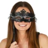 Venetiansk Mask på Pinne Svart