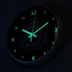 Väggklocka Gamer Glow in the Dark