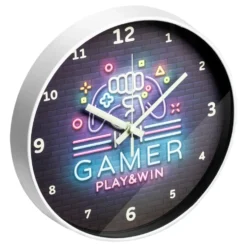 Väggklocka Gamer Glow in the Dark