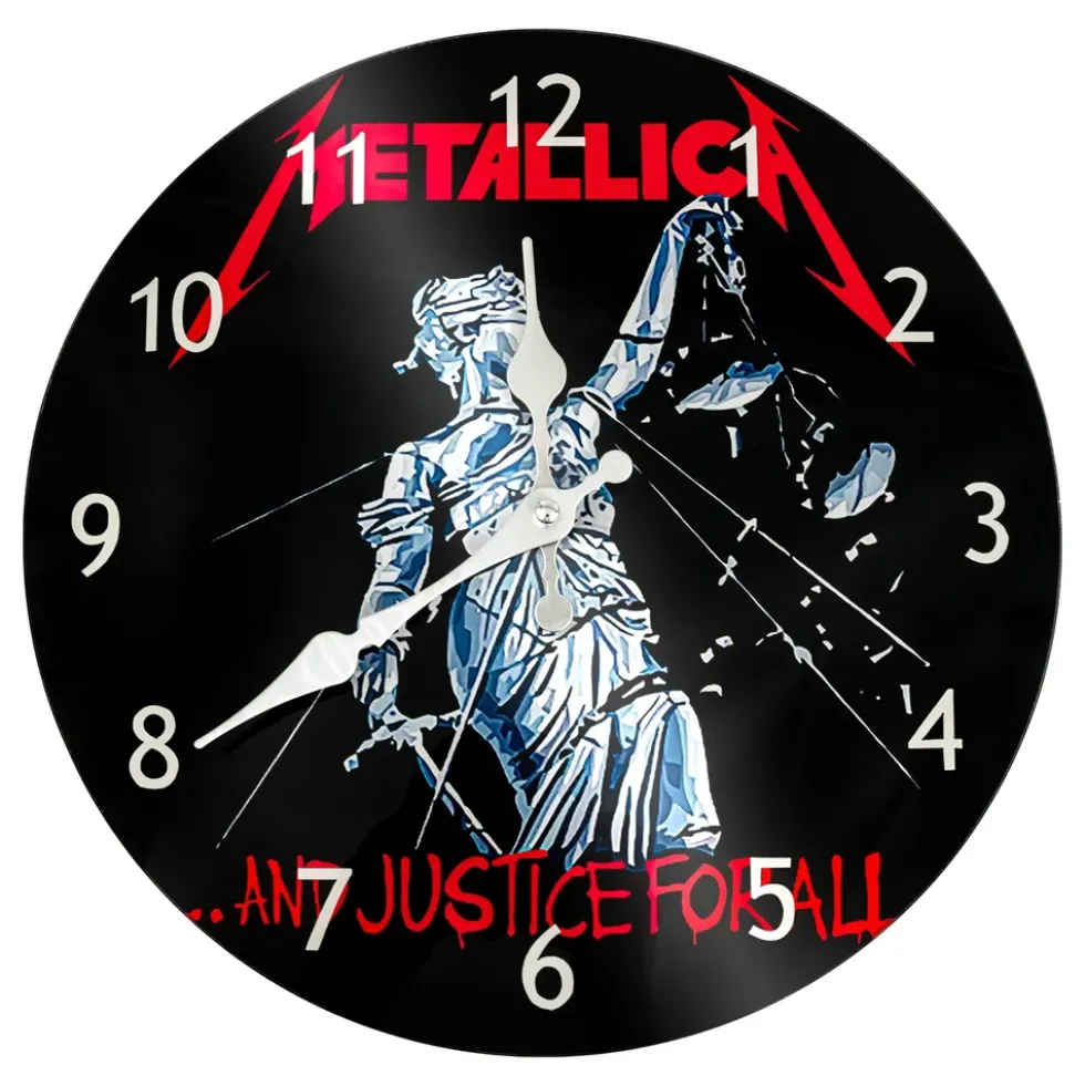 Väggklocka i Glas Metallica
