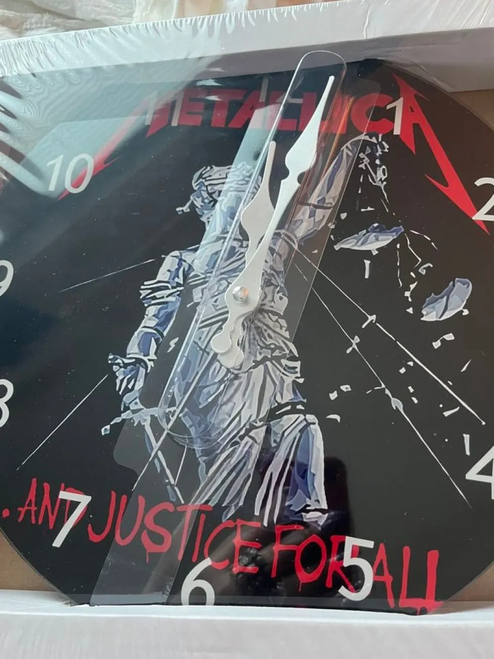 Väggklocka i Glas Metallica