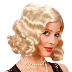 Vågig Blond Peruk