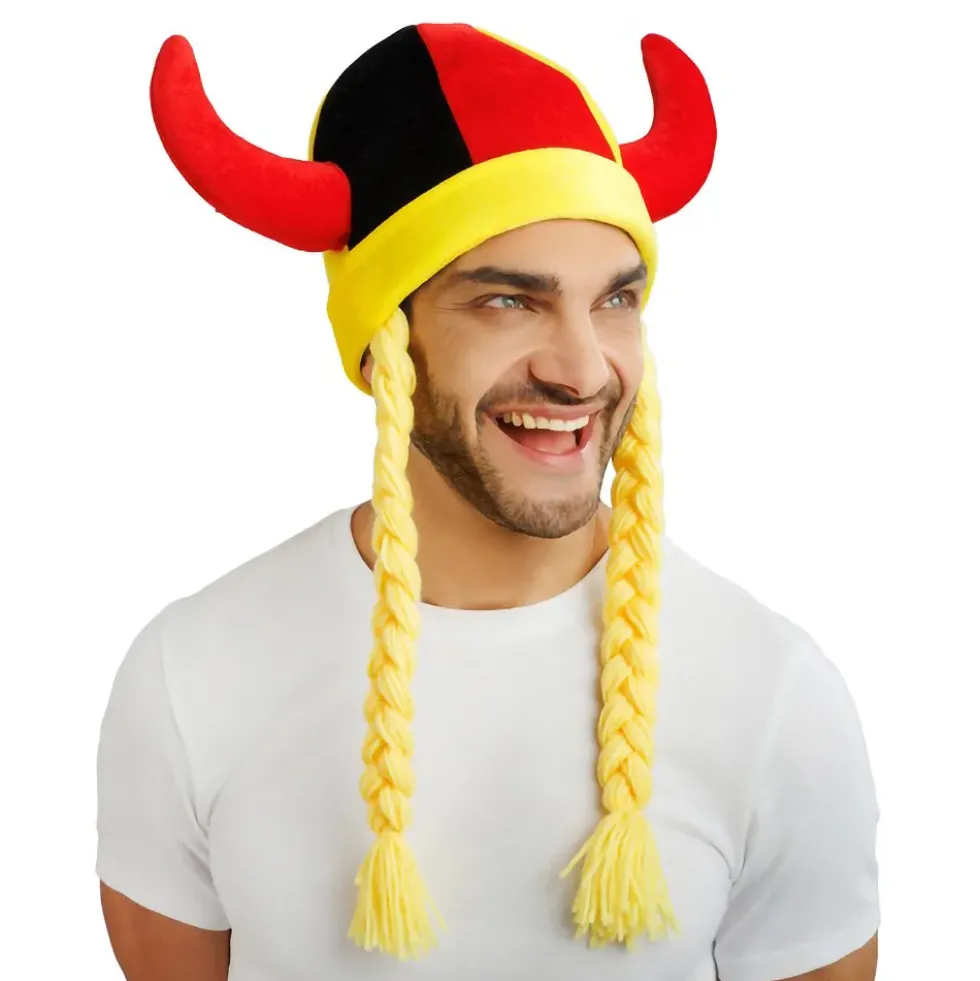 Vikingahjälm Tyskland med Flätor