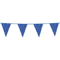 Vimpelgirlang Blå Glitter