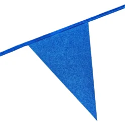 Vimpelgirlang Blå Glitter