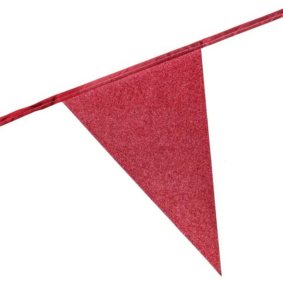 Vimpelgirlang Glitter Röd