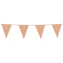 Vimpelgirlang Glitter Roséguld