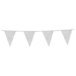 Vimpelgirlang Glitter Silver