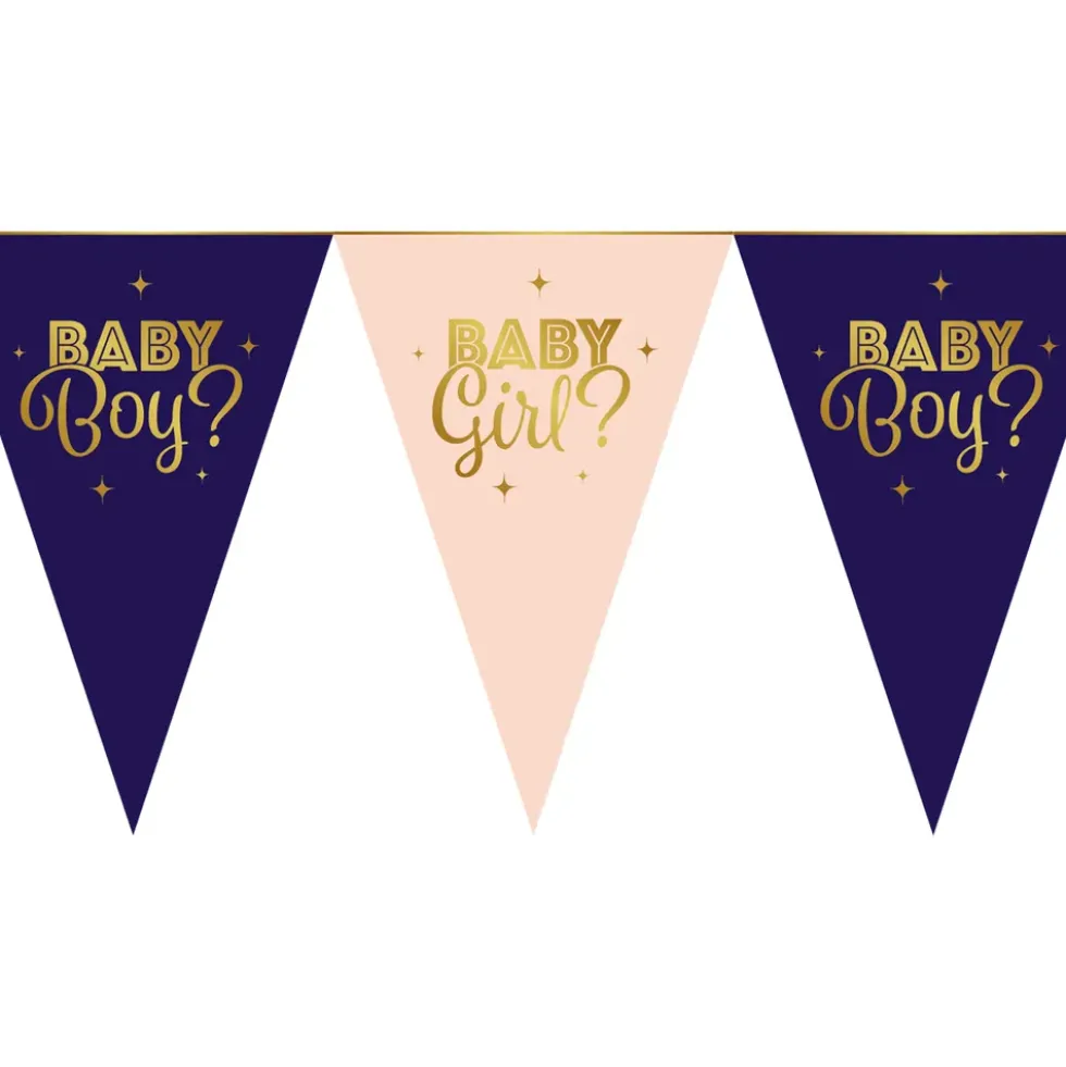 Vimpelgirlang i Papp Gender Reveal