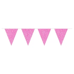 Vimpelgirlang Magenta Glittrig