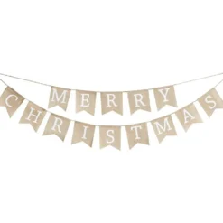 Vimpelgirlang Merry Christmas Vit