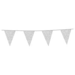 Vimpelgirlang Silver Glitter