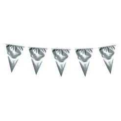 Vimpelgirlang Stor Metallic Silver