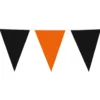Vimpelgirlang Svart/Orange Stor