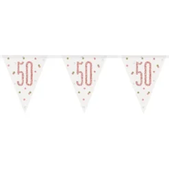 Vimpelgirlang 50 Vit/Roséguld