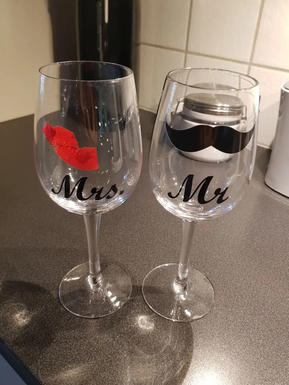 Vinglas Mr & Mrs