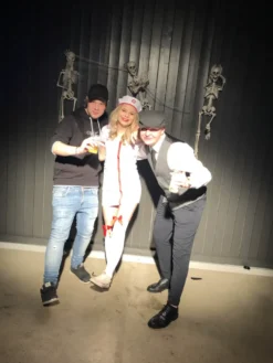 Vita Knästrumpor med Röd Rosett