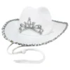 Vit Cowboyhatt med Tiara