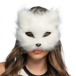 Vit Katt Halvmask
