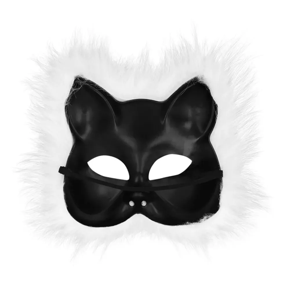 Vit Katt Halvmask